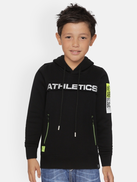 

Monte Carlo Boys Black & White Printed Hooded Sweatshirt