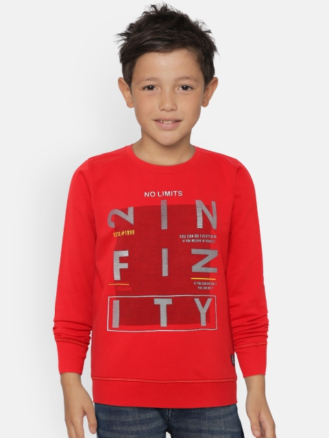 

Monte Carlo Boys Red & Grey Typography Print Sweatshirt