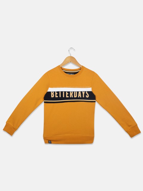 

Monte Carlo Boys Mustard Yellow Printed Sweatshirt