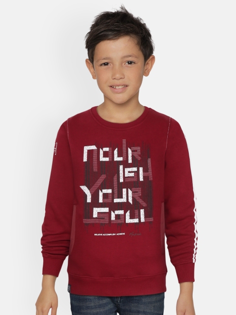 

Monte Carlo Boys Maroon & White Printed Sweatshirt