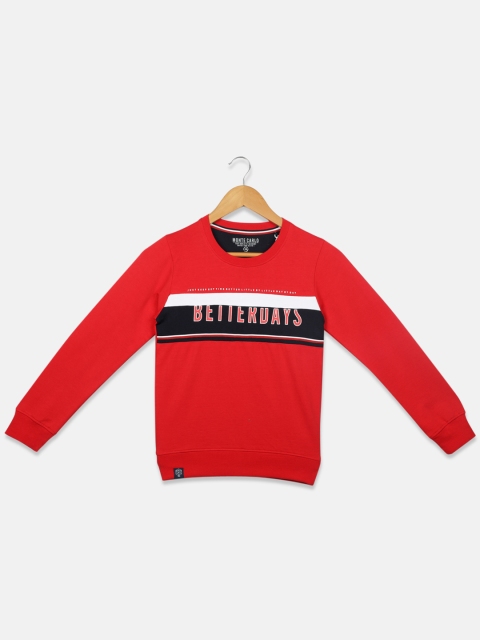 

Monte Carlo Boys Red & Black Printed Sweatshirt