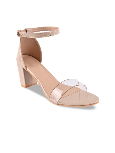 

BuckleUp Women Peach-Coloured Solid Heels