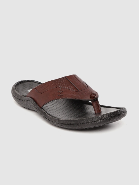 

Roadster Men Coffee Brown Textured Comfort Sandals