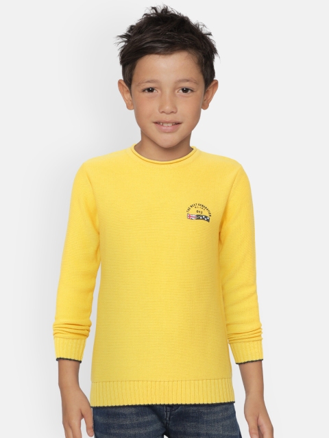 

Monte Carlo Boys Yellow Solid Pullover