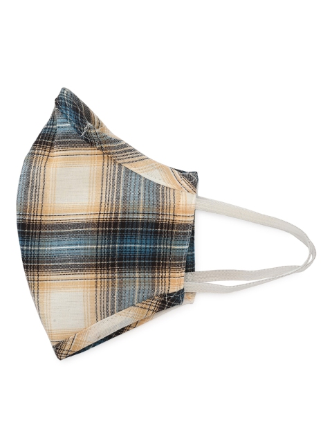 

AfroJack Unisex Beige & Blue Checked Reusable 3-Ply Protective Outdoor Masks