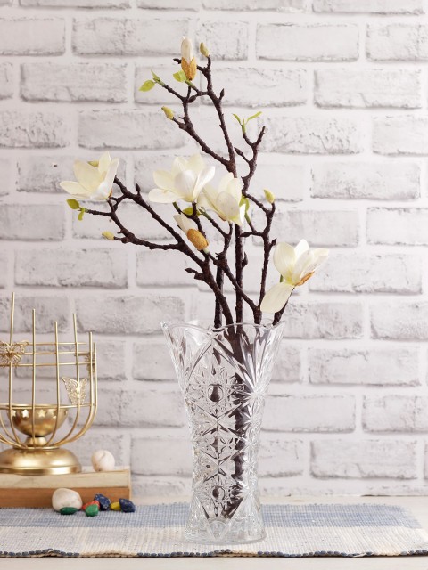 

TAYHAA Set Of 2 White & Brown Artificial Magnolia Flower Stems