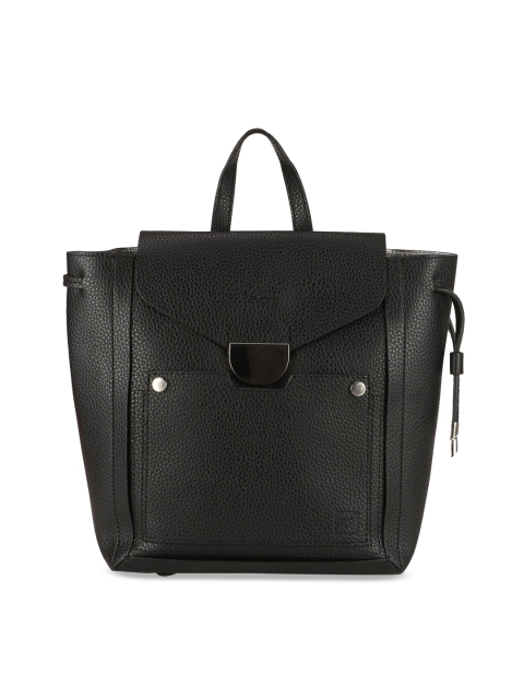 

Favore Black & Beige Textured Satchel