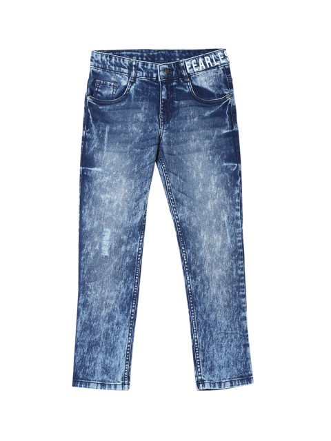 

Flying Machine Boys Blue Regular Fit Mid-Rise Low Distress Jeans