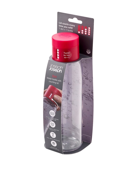

Joseph Joseph Pink & Transparent Dot Hydration Tracking Water Bottle 600ml