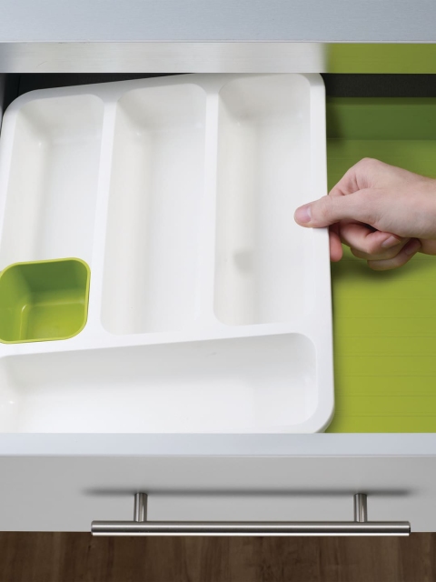 

Joseph Joseph Green & White Colourblocked Drawer Store Cutlery Tray