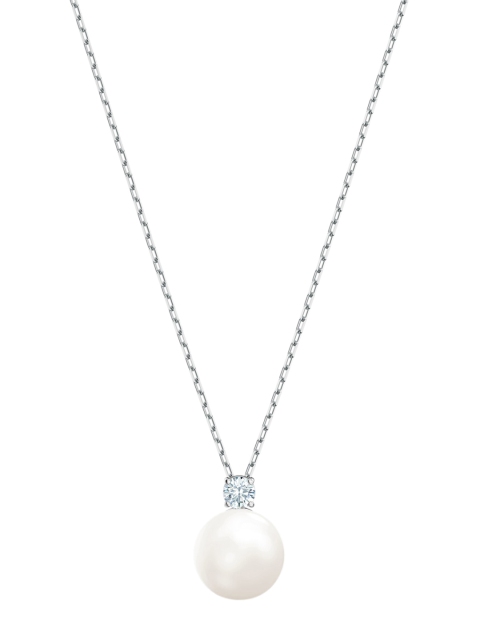 

SWAROVSKI Rhodium-Plated & White Treasure Pearl Necklace