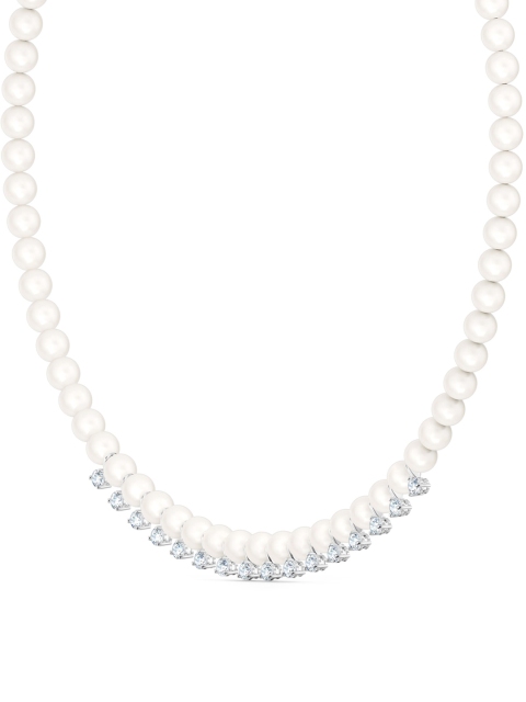 

SWAROVSKI White Rhodium-Plated Treasure Pearls Necklace