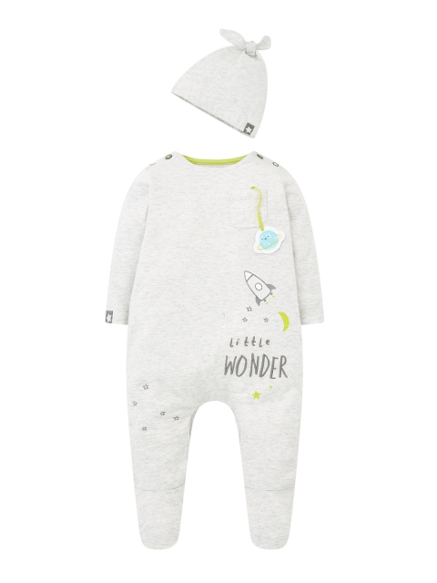 

mothercare Infants Grey Printed Rompers