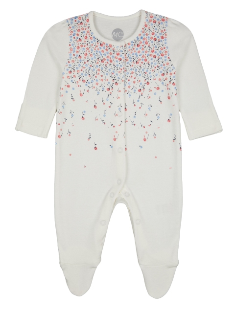 

mothercare Infants Off-White Floral Printed Rompers