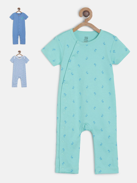 

MINI KLUB Newborn Boys Pack Of 2 Rompers, White