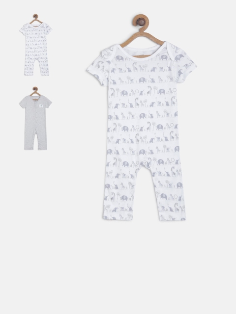 

MINI KLUB Newborn Boys Pack Of 3 Rompers, Grey
