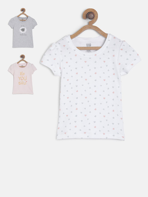 

MINI KLUB Girls Multicoloured Printed Pure Cotton Top, Multi