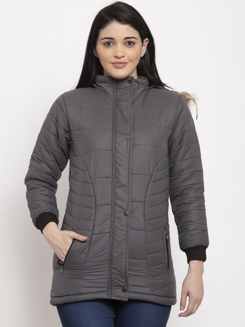 

Baani Creations Women Grey Solid Lightweight Parka