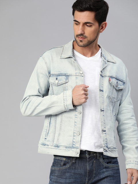 

Levis Men Blue Washed Denim Jacket