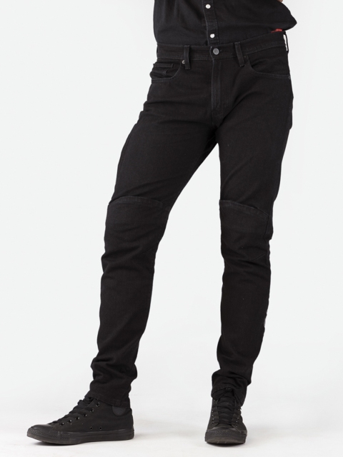 

Levis X Royal Enfield Men Black 512 Slim Tapered Fit Mid-Rise Jeans with Reflectors