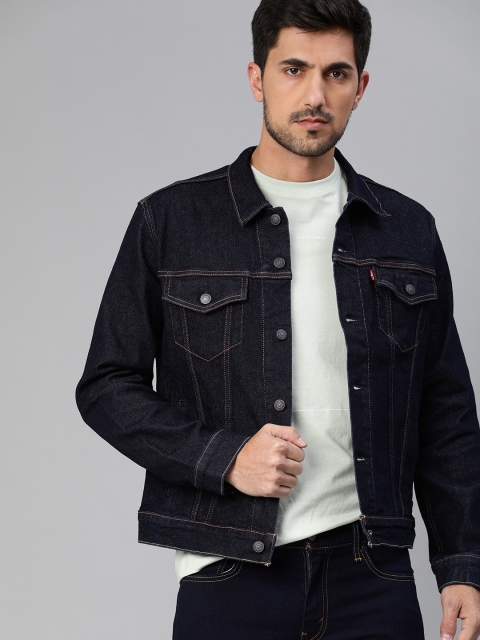 

Levis Men Black Solid Denim Jacket