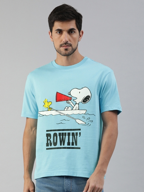 

Levis Men Blue Graphic Printed Round Neck Pure Cotton T-shirt