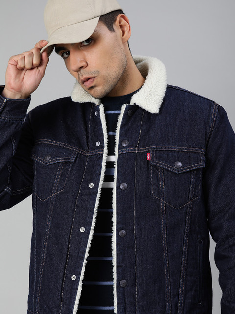 

Levis Men Blue Washed Denim Trucker Jacket