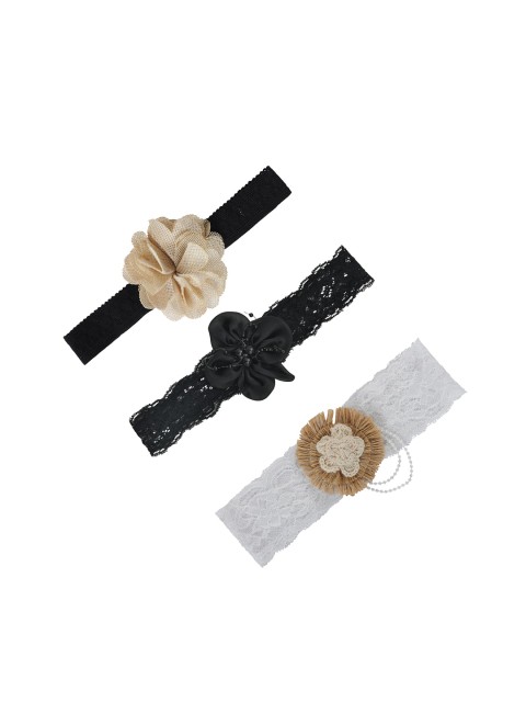 

FUNKRAFTS Girls Set Of 3 Embellished Headbands, Black
