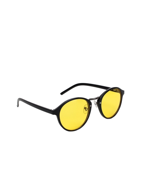 

Diana Korr Women Round Sunglasses DKOEWG013YEL, Black