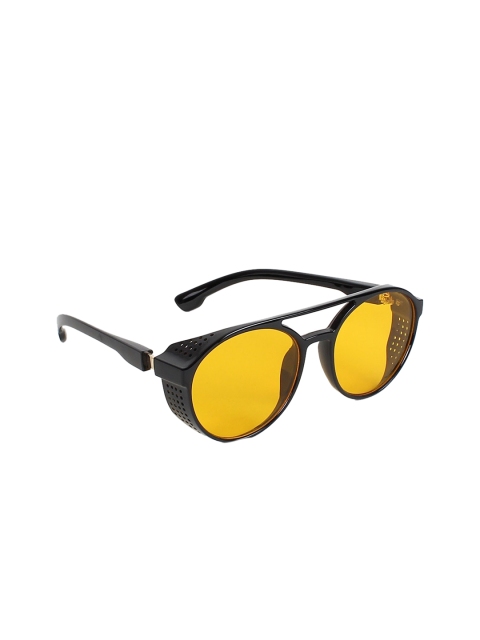 

Diana Korr Women Round Sunglasses DKOEWG009YEL, Black