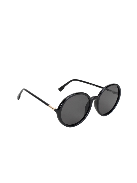 

Diana Korr Women Round Polarised Sunglasses DKOEWG020BLK, Black