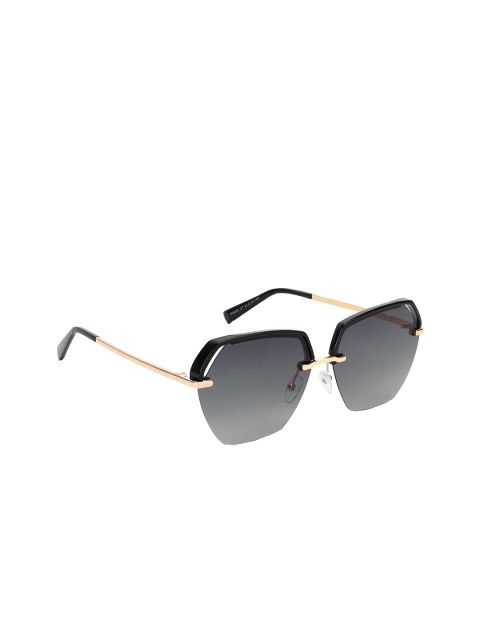 

Diana Korr Women Browline Sunglasses DKOEWG021BLK, Gold