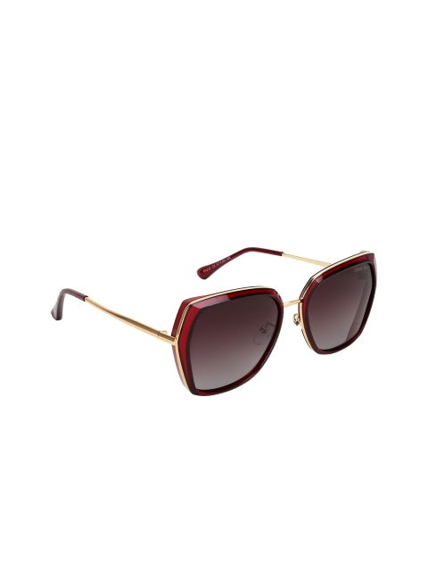 

Diana Korr Women Polarised Oversized Sunglasses DKOEWG025RED, Red