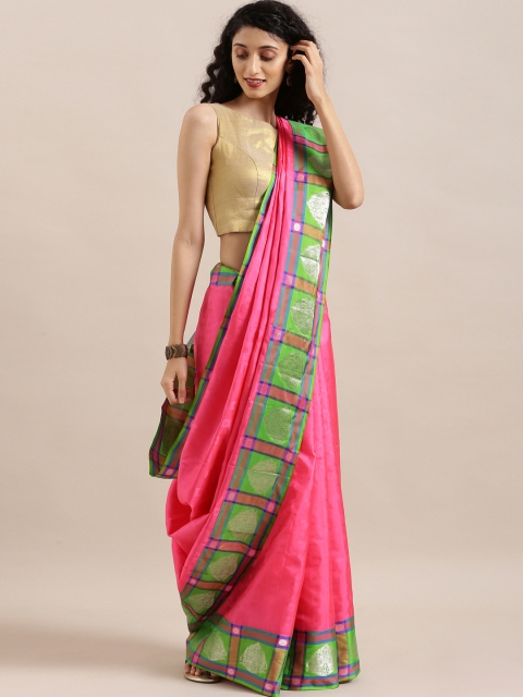 

The Chennai Silks Pink Pure Silk Woven Design Kanjeevaram Saree