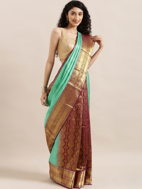 

The Chennai Silks Classicate Green Pure Silk Woven Design Kanjeevaram Saree