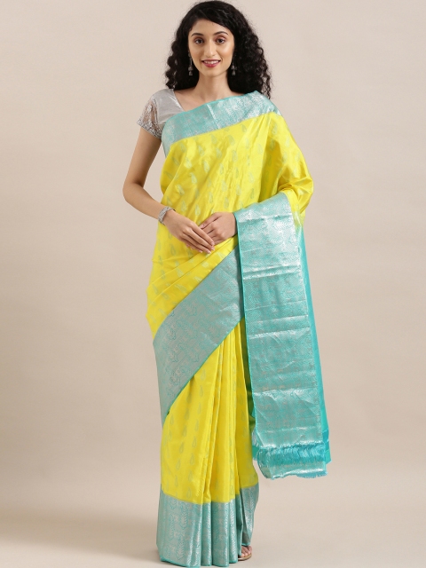 

The Chennai Silks Classicate Yellow Pure Silk Woven Design Kanjeevaram Saree