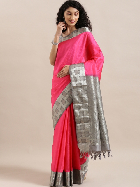 

The Chennai Silks Pink Pure Silk Woven Design Kanjeevaram Saree