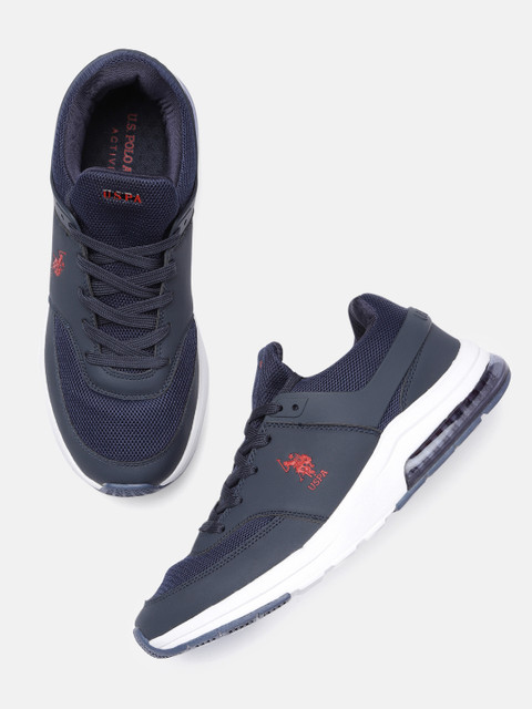 

U.S. Polo Assn. Men Navy Blue Solid Walking Non-Marking Shoes