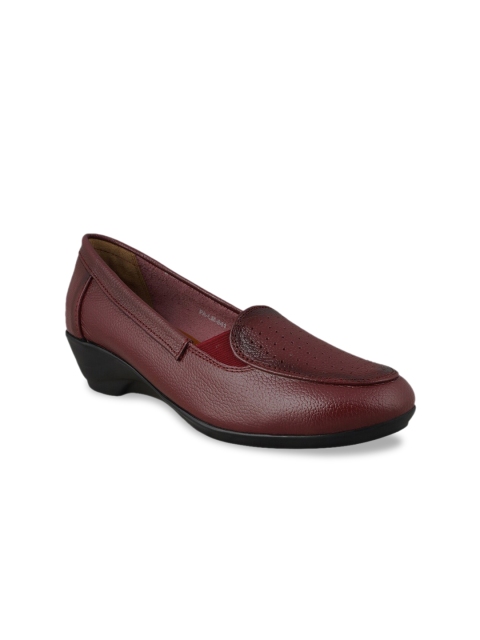 

pelle albero Women Maroon Leather Solid Pumps