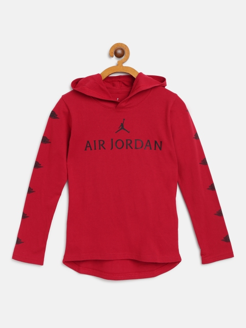 

Jordan Boys Red & Black Wings Brand Logo Hooded Sweatshirt