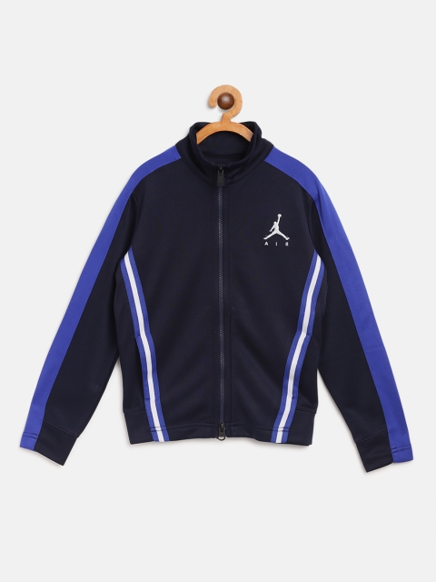 

Jordan Boys Navy Jumpman Air Suit Solid Sporty Jacket, Navy blue