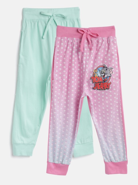 

Eteenz Girls Pack of 2 Joggers With Tom & Jerry Print Detail, Pink