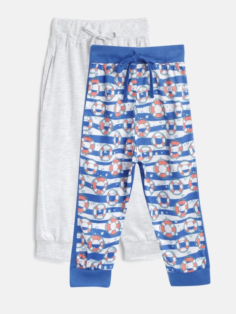 

Eteenz Boys Pack of 2 Joggers, Grey melange
