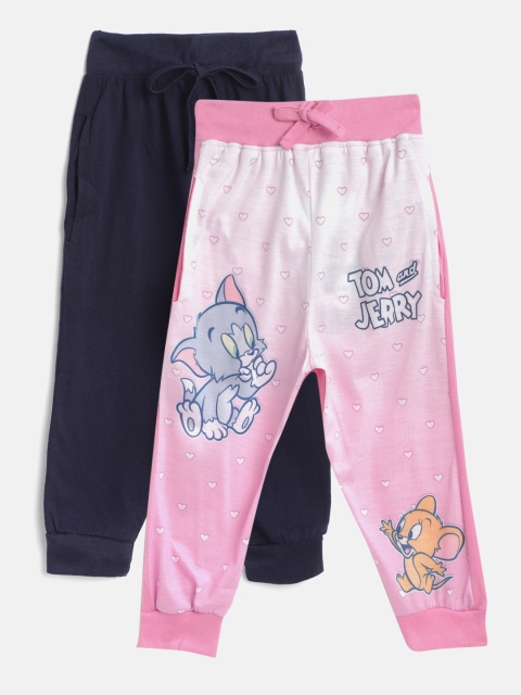 

Eteenz Girls Pack of 2 Joggers With Tom & Jerry Print Detail, Pink