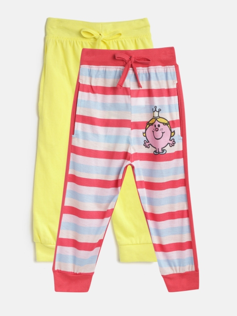 

Eteenz Girls Pack of 2 Joggers, Yellow
