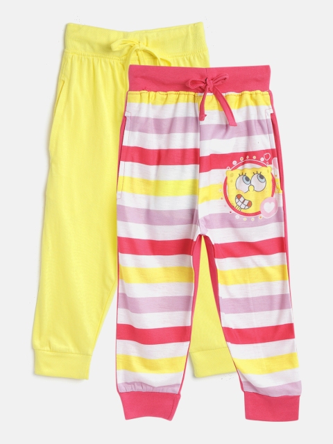 

Eteenz Girls Pack of 2 Joggers, Yellow