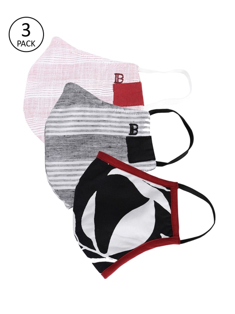 

Bene Kleed Unisex 3 Pcs 5-Ply Anti-Pollution Reusable Protective Outdoor Masks, Black