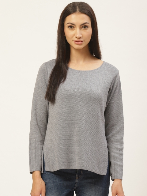 

American Eye Women Grey Solid Pullover