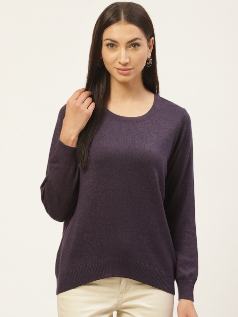 

American Eye Women Purple Solid Sweater