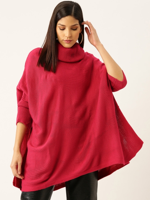 

American Eye Women Pink Solid Pullover Sweater